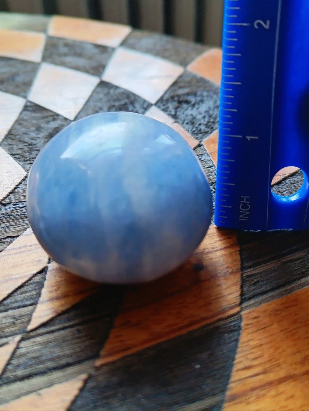 Blue Calcite Crystal Palm Stone